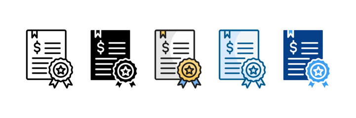 Bond Icon Set Multiple Style Collection