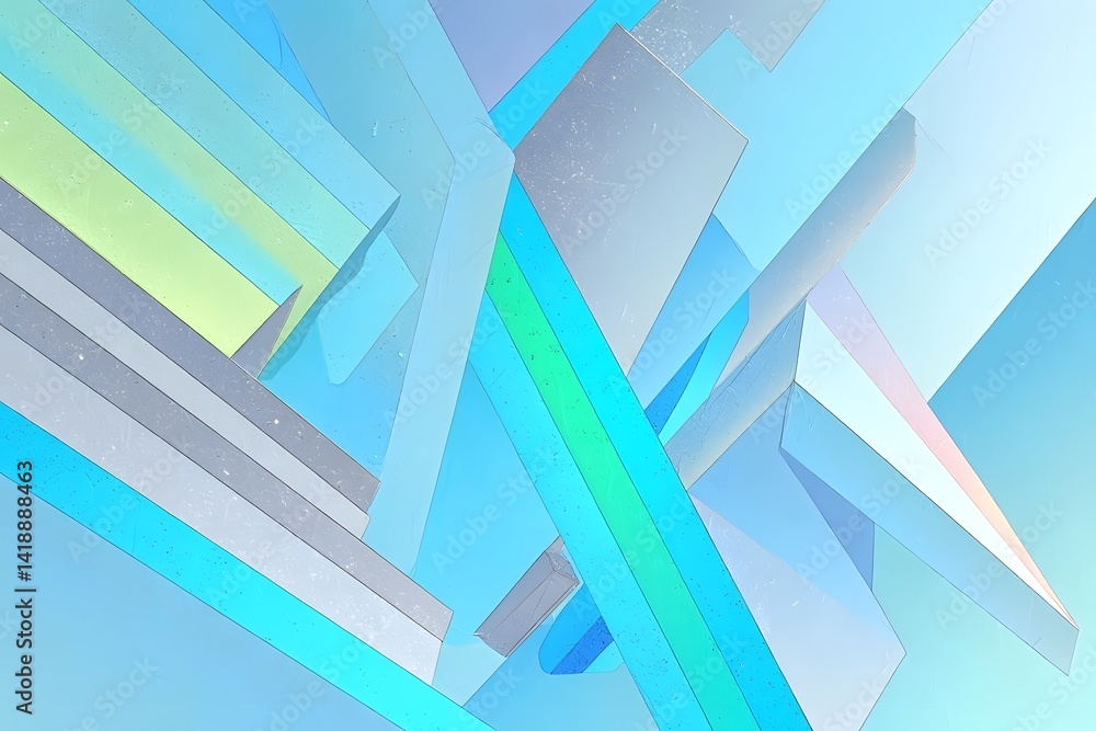 Fototapete abstract geometric composition showcasing an intricate arrangement of intersecting planes and angula