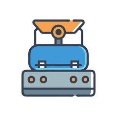 Fototapeta premium Water Cooler Icon: Modern Illustration on Black Background