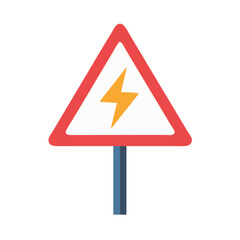 High Voltage Warning Sign: Electricity Hazard Icon