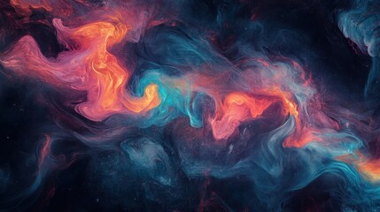 Fototapeta premium Cosmic Nebula: A Symphony of Colors