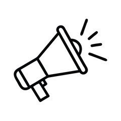 Simple Outline of a Megaphone, Announcement and Communication Vector