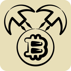Icon Mining Hardware. related to Cryptocurrency symbol. hand drawn style