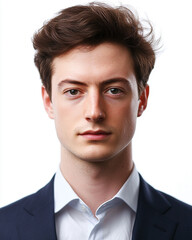 Close-up of a smiling business man, a handsome business tough guy