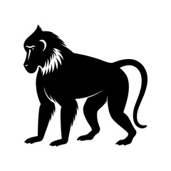 baboon-vector-silhouette illustration
