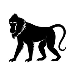 baboon-vector-silhouette illustration