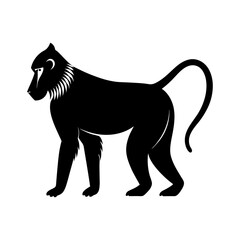 baboon-vector-silhouette illustration