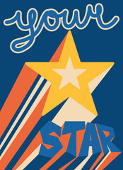 Greeting card your star illustration