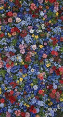 Colorful Flower Blooms in a Vibrant Garden