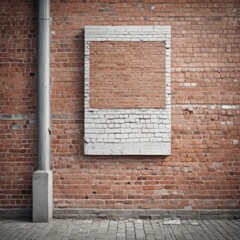 old brick wall, brick wall with sign, old brick wall with sign