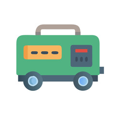 Portable Generator Illustration: Power Solution, Electricity, Energy, and Fuel