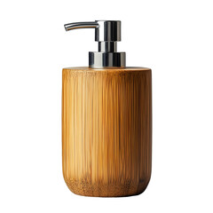 Obraz premium Eco Friendly Bamboo Soap Dispenser on Transparent Background