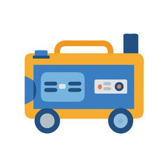 Colorful illustration of a Portable Generator on black
