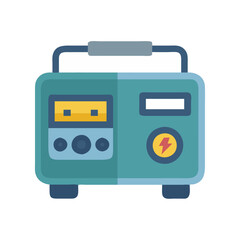 Portable Generator Icon: Emergency Power Source Vector Illustration