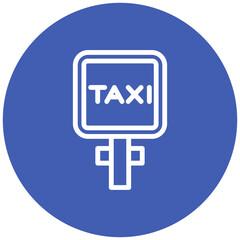 Taxi Stop Vector Icon