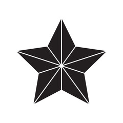five pointed star flat icon vector illustration