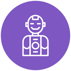 Humanoid Robot Vector Icon