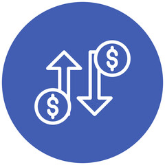 Fluctuate Vector Icon