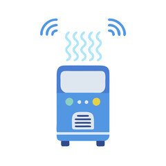 Cute cartoon humidifier or diffuser illustration on black