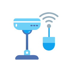 Smart hydroponic system icon on black background