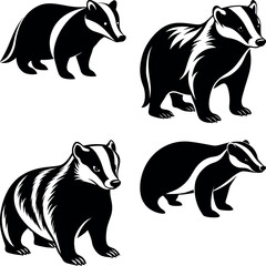 badger-vector-silhouette illustration