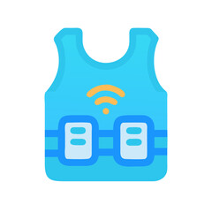 Smart vest technology with wireless connection, safety equipment