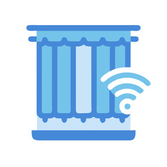 Smart Shower Curtain with WiFi Connectivity Concept Illustration