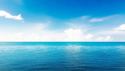 Fototapeta premium sky blue and white at blue sea in illustration effect