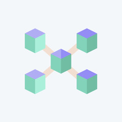 Obraz premium Icon Node. related to Cryptocurrency symbol. flat style