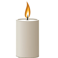 burning candle vector illustration