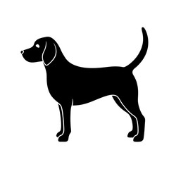 beagle-vector-silhouette illustration