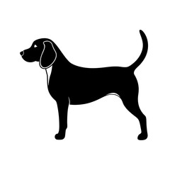 beagle-vector-silhouette illustration