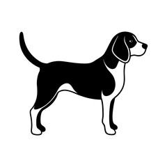 beagle-vector-silhouette illustration