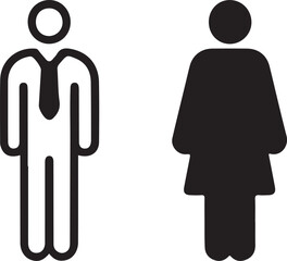 Unique style, Man and woman's Infographic logo icon vector illustration