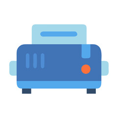 Blue Toaster Vector Illustration for Food and Kitchen