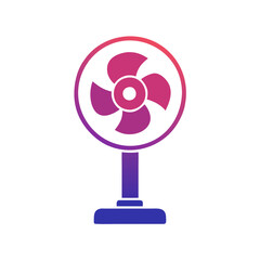 Gradient Fan Illustration on Black Background Design