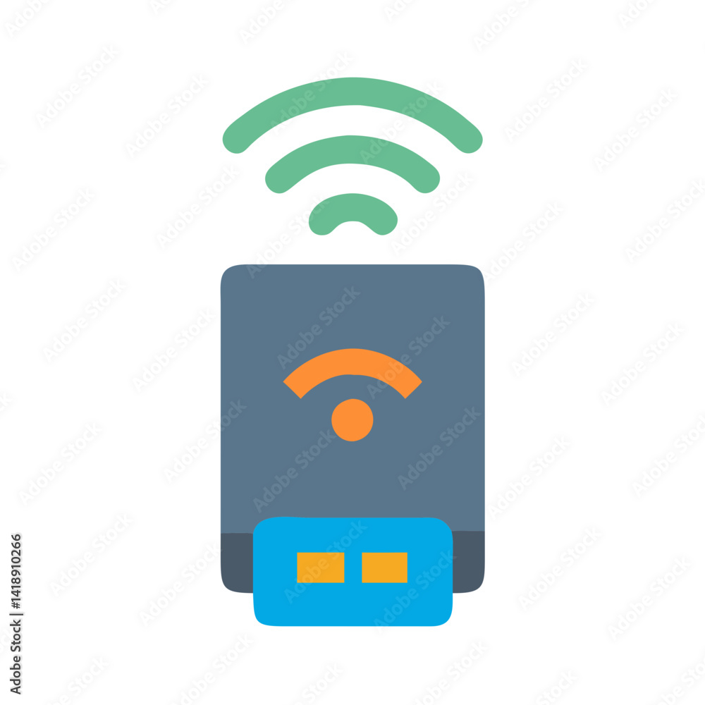 Poster stylish smart home device symbolizing connectivity and automation