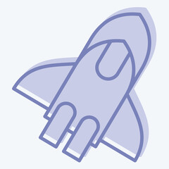 Icon Star Up. related to Cryptocurrency symbol. two tone style