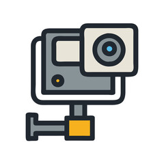 Fototapeta premium Stylish Action Camera Mount Illustration