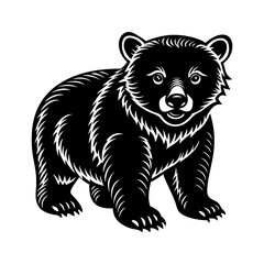 bear-cub-vector-silhouette illustration