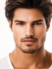 Obraz premium Close-up of a smiling business man, a handsome business tough guy