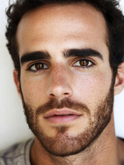 Obraz premium Close-up of a smiling business man, a handsome business tough guy