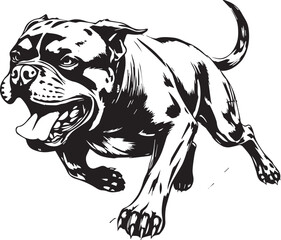 Obraz premium Rottweiler, rottie Peeking Dog,black vector silhouette illustration on white background