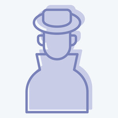 Obraz premium Icon Ananymity. related to Cryptocurrency symbol. two tone style