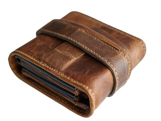 A Rustic Brown Leather Wallet: Exquisite Craftsmanship and Vintage Design