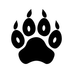 bear-paw-print-vector-silhouette illustration