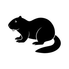 beaver-vector-silhouette illustration