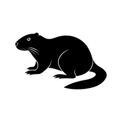 beaver-vector-silhouette illustration