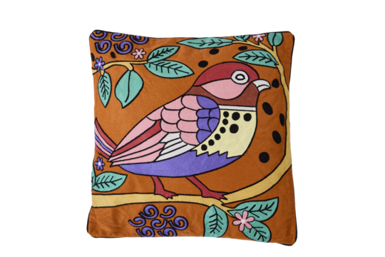 owl on a branch  Villeroy en Boch Acapulco Decor Kussen, Prachtig