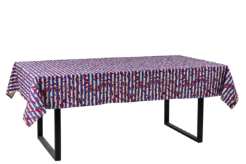 table isolated on white background  Disposable Table Cloth Covers Wedding Party Tablecloths Pink Stripe